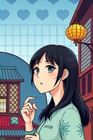 《雨声占卜师》封面，听雨的占卜师与摊开的牌面
